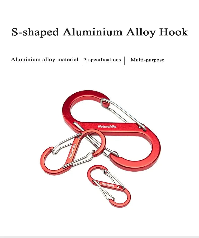 Naturehike Outdoor S-Shaped Mountaineering Buckle Climbing Backpack Buckle Pool Wallet Buckle High Strength Portable Camping