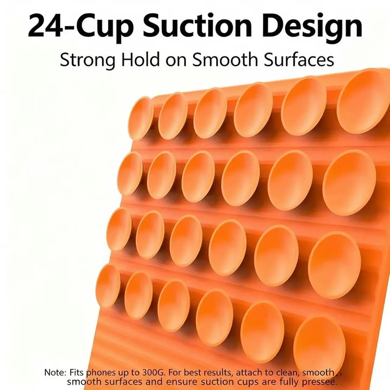 3rd Gen Silicone Phone Holder, Multi Surface Suction Phone Stand, Portable Hands Free Mobile Mount for Shower Gym Desk