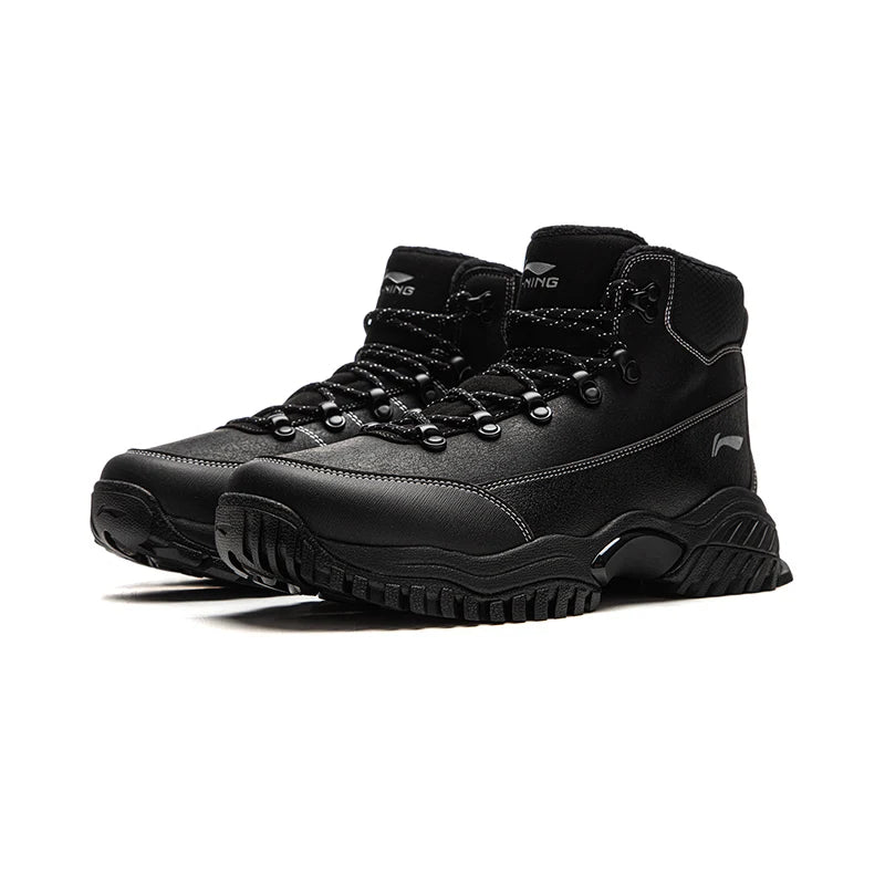ស្បែកជើង Li-Ning Unisex LN CONQUEROR LITE របៀបរស់នៅ ស្បែកជើងរោមចៀមរដូវរងាក្តៅមធ្យម ស្បែកជើងធម្មតា ស្បែកជើងប៉ាតាឆ្លុះបញ្ចាំង AGCV393