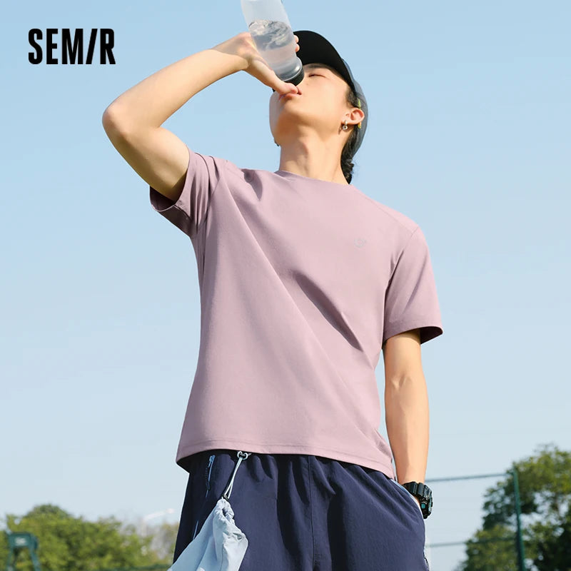 Semir Men T shirt 2026 Quick Dry Reflective Printed Knitted Comfortable Sports UV Protection Casual Tee Shirts For Adult