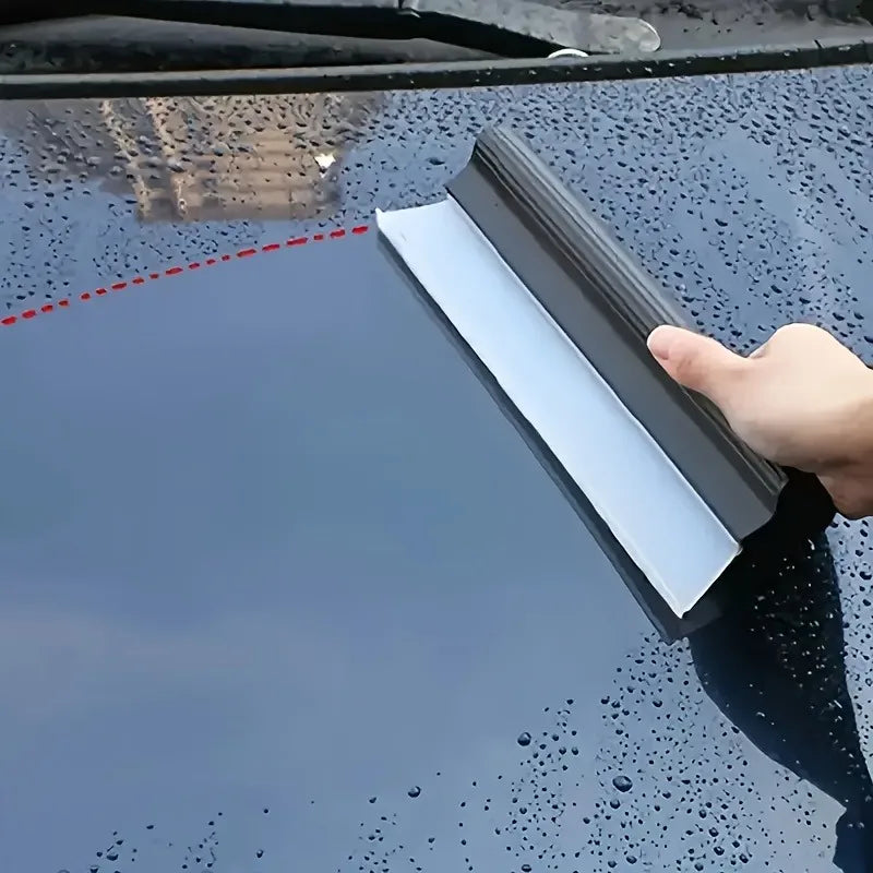 1pc Non-Scratch Soft Silicone Car Squeegee Paint Safe Windshield Glass Water Scraper Portable Auto Detailing Window Cleaner