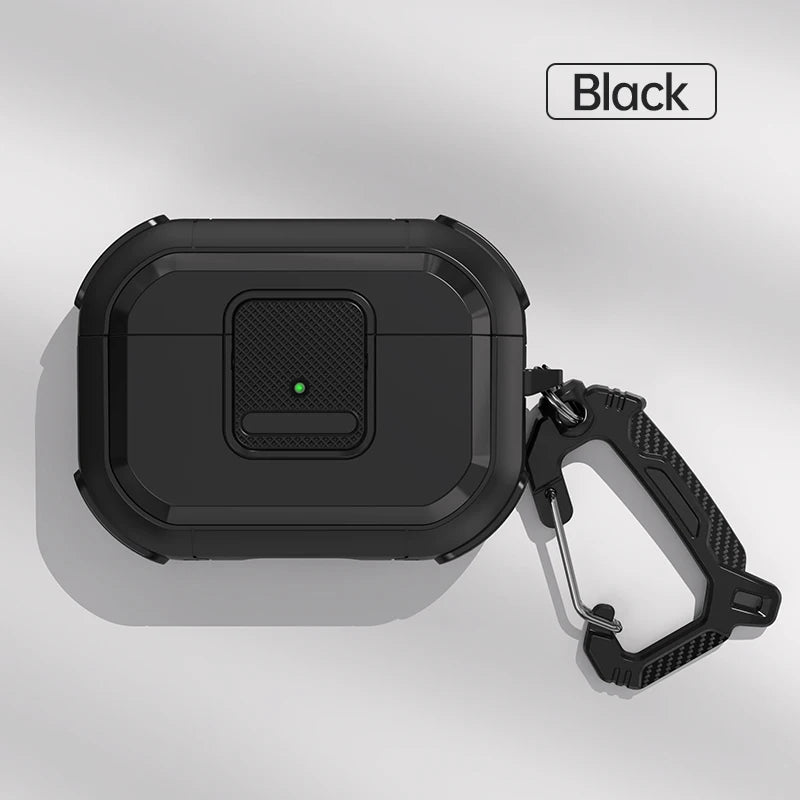 PZOZ For Apple Airpods Pro 2 2nd Generation Case Protective Cover For Airpods 3 3rd Earphone Case Secure Lock Clip With Keychain