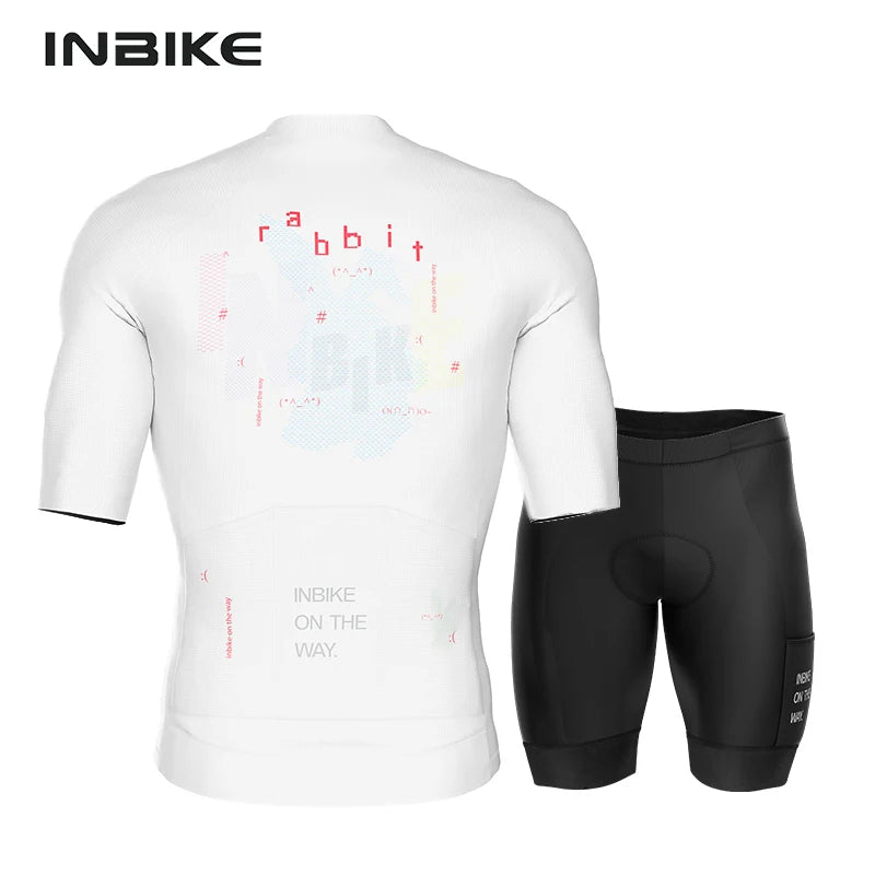 INBIKE Summer Men's Cycling Sets Short-Sleeved Bicycle Jersey Shorts Clothing Quick-Drying Road Bike Riding Shirts Pants Clothes