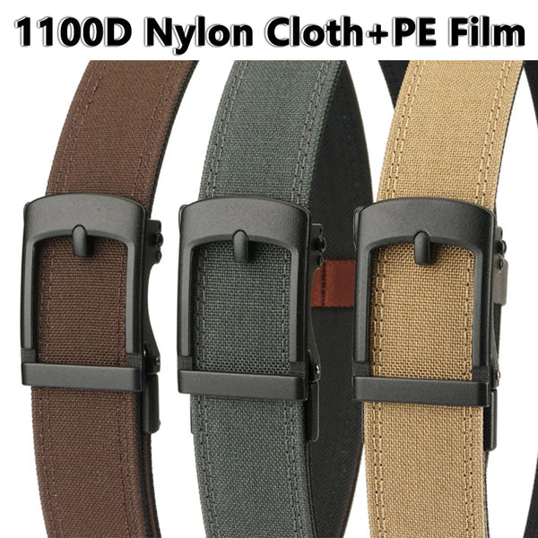 TUSHI New Military Belt for Men Sturdy Nylon Metal Automatic Buckle Police Duty Belt Tactical Outdoor Girdle IPSC Accessories