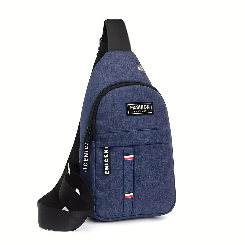 1pc Men's Crossbody Chest Bag Large-capacity Multifunctional Backpack for Travel Sport Camping Phone Charging Sling Bag.