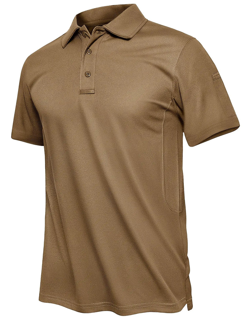 TACVASEN Summer Polo Tee Shirts Men's Short Sleeve Quick Dry T-shirt Breathable Work Shirt Fishing Hiking Golf Polos Top Man
