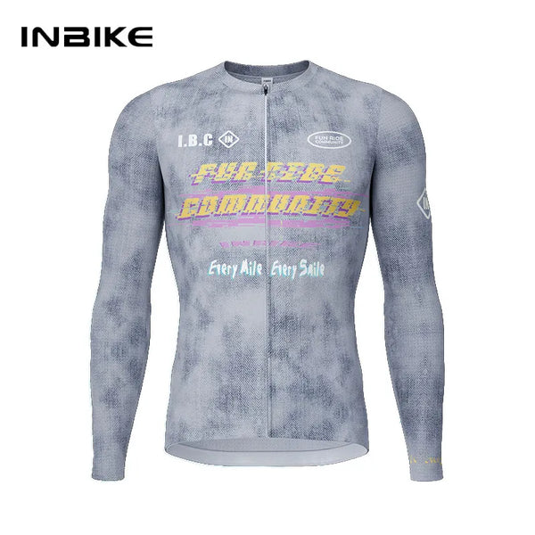 INBIKE 2025 Cycling Jersey Men Long Sleeve Road Bike Jerseys Full Zipper with Pockets Bicycle MTB Clothing Breathable Quick Dry