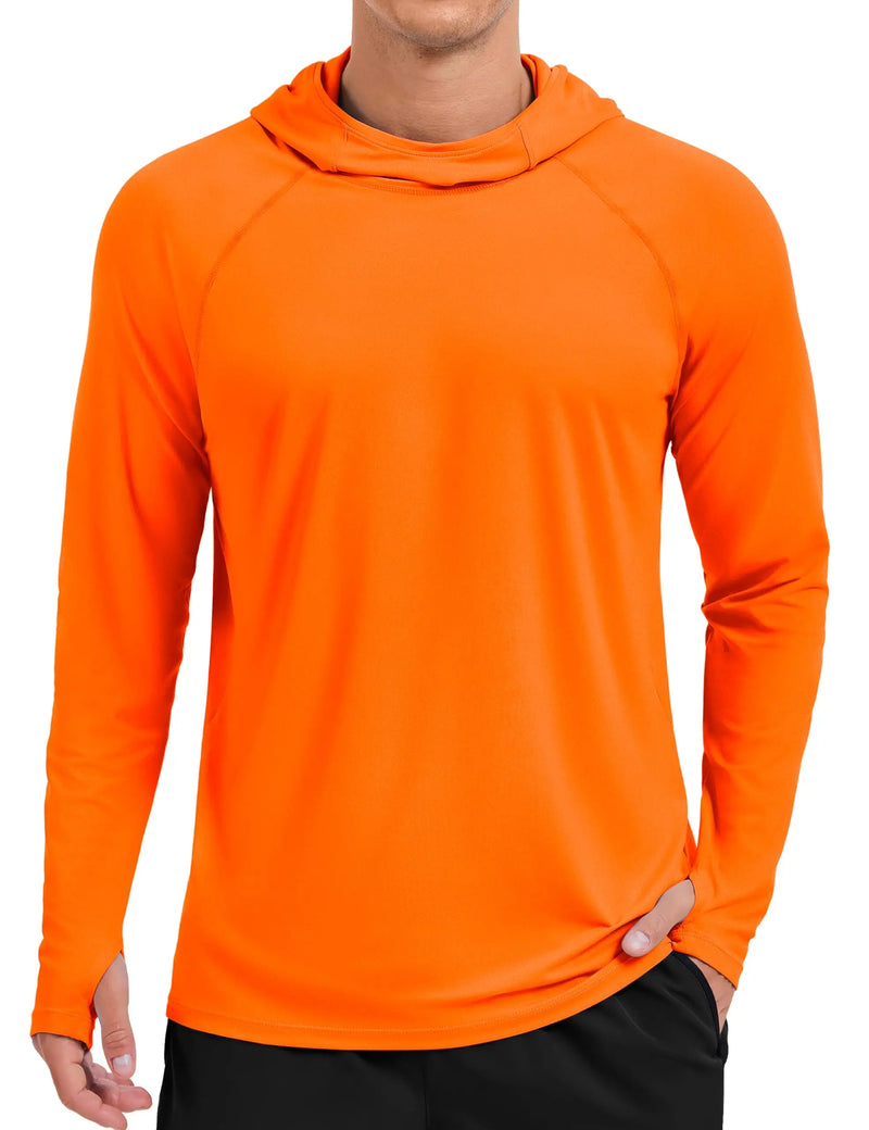 TACVASEN Men's Rash Guard Sun Hoodie Long Sleeve UPF 50+ Sun Protection SPF Quick Dry Hiking Swim Fishing Shirt