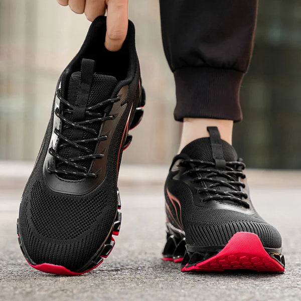 Men's absorb shock Race Running Shoes Four Seasons New Mesh Breathable Light casual Sports Shoes Student Outdoor Speed sneakers