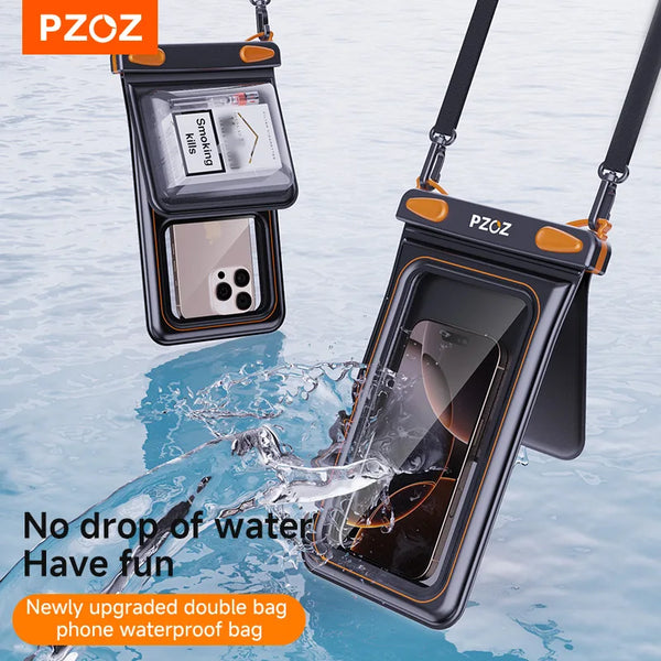 PZOZ For waterproof envelope phone pouch cases water proof diving phone case bag iphone 17 16 13 11 pro max accessories Samsung