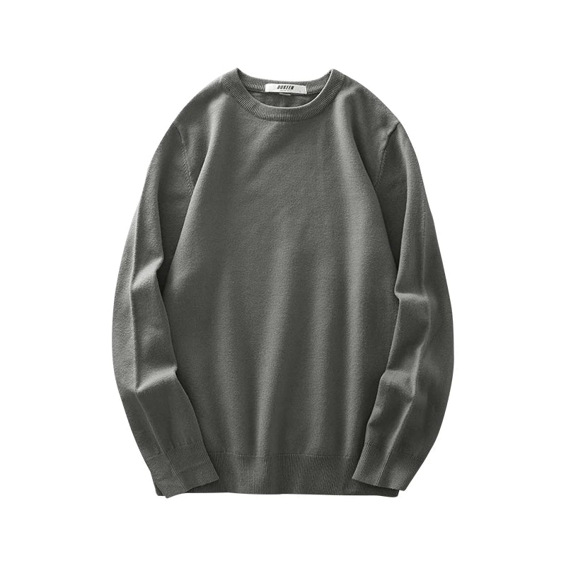DUKEEN Dralon/sheep Wool Blend Men's Sweater 2025 Autumn and Winter Thick Warm Crew-Neck Knitwear Man Undershirt