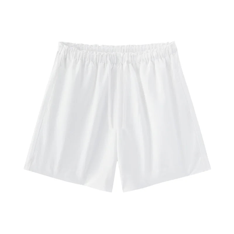 Semir Women Shorts Ruffle Draping Loose Casual Straight Shorts 2026 Summer Relaxed Style