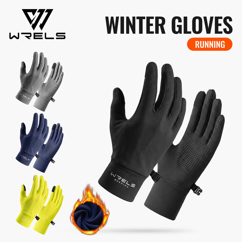 WRELS Driving Gloves Thermal Anti‑Slip Glove Liners Touch Screen Running Hiking Cycling Winter Men Women Outdoor Sports Glove