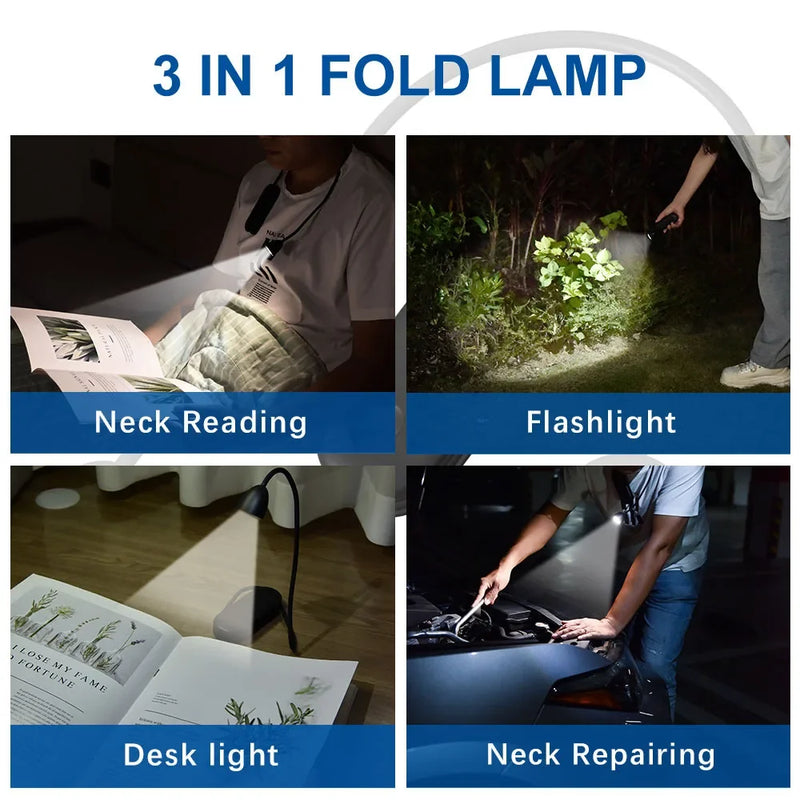ពិលអាន LED សម្រាប់កីឡាក្រៅផ្ទះ ថែទាំ ជួសជុលរថយន្ត ភ្លើងសិក្សា ចង្កៀងព្យួរក បត់បាន អាចសាកបាន