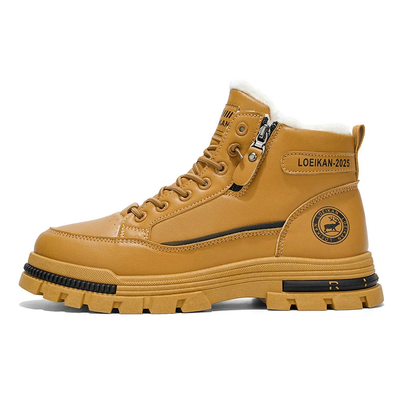 Men's winter comfortable casual shoes versatile outdoor cotton warm shoes plus size fashion youth non-slip soft-sole work shoes
