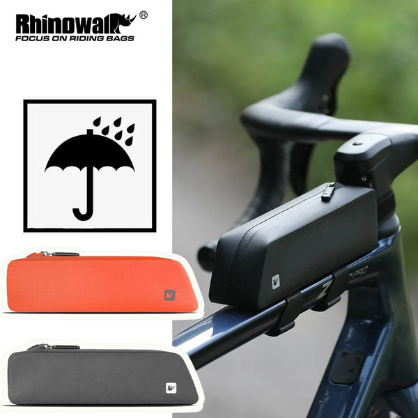 កាបូបដាក់បំពង់កង់ Rhinowalk ការពារទឹកជ្រាប ជាមួយនឹងប៊ូឡុង និងខ្សែរឹត កម្លាំងអូសទាបសម្រាប់កង់ Triathlon លើផ្លូវក្រួស
