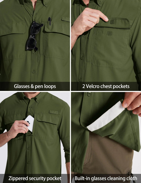 TACVASEN UPF 50+ Sun Protection Fishing Shirts