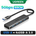 UGREEN USB 3.0 Hub 4 Ports USB HUB Slim for Mouse, Keyboard Compatible with MacBook Pro Air Laptop Desktop PC Xbox PS5 Splitter 60CM CHINA