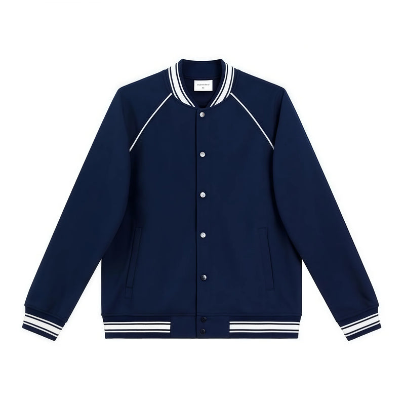 Fashionable retro trendy cotton  baseball jacket  with shoulder sleeves causal couple style  loose and versatile