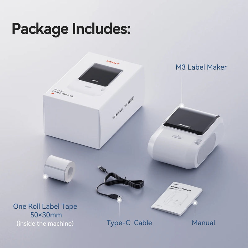 Niimbot M3 Thermal Transfer Label Printer DIY Barcode Price Tag Adhesive Sticker Label Maker for Jewelry Retail Perfume Business