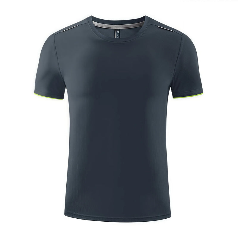Summer Sports Safe Eye-Catching in Night Running 5XL 6XL Ice Silk Quick-Drying Round-Neck T-Shirt Cool Breathable Non-Sticky