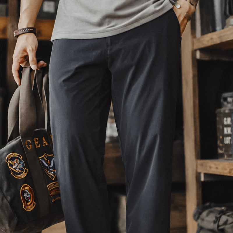 ខោ Maden Vintage Easypants ខោ Tactical Soft Shell សម្រាប់បុរស ត្រជាក់ UPF រាងសាជី ធម្មតាសម្រាប់ការធ្វើដំណើរក្រៅផ្ទះ ខោចង្កេះខ្ពស់ រដូវស្លឹកឈើជ្រុះ