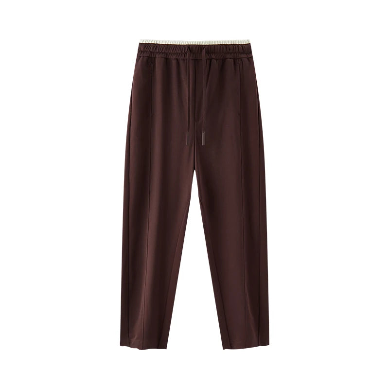Semir Women Loose Pants Contrast Curved Barrel Leg Loose Sport Style Casual Autumn Trousers Urban Daily Wear 2026