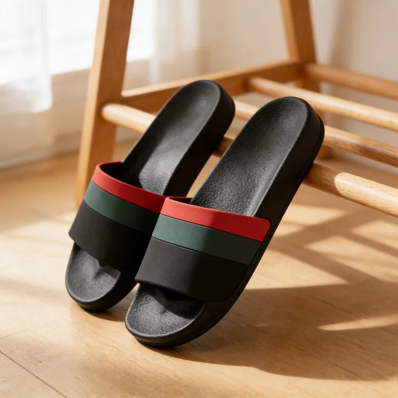 Men's fashion slip on slippers summer new soft-sole anti-slip comfort breathable lightweight casual slippers outdoor beach shoes