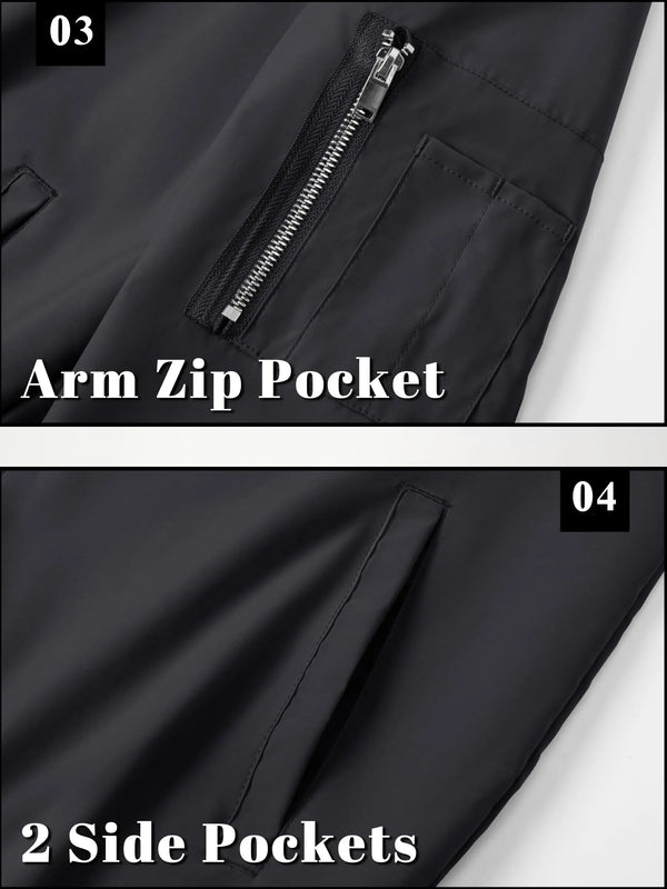 TACVASEN Men's Lightweight Windbreaker Bike Jacket Spring Autumn Casual Zip Up Coat With Pockets Fashion Streetwear Outerwear