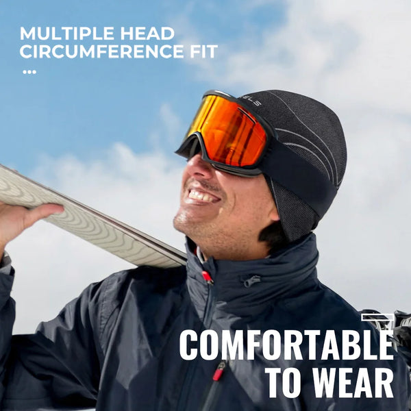 WRELS Winter Helmet Liner Skull Cap Thermal Hat Beanie Cycling Under Liner Watch Cap Beanie Hat Lightweight Running Winter Skull