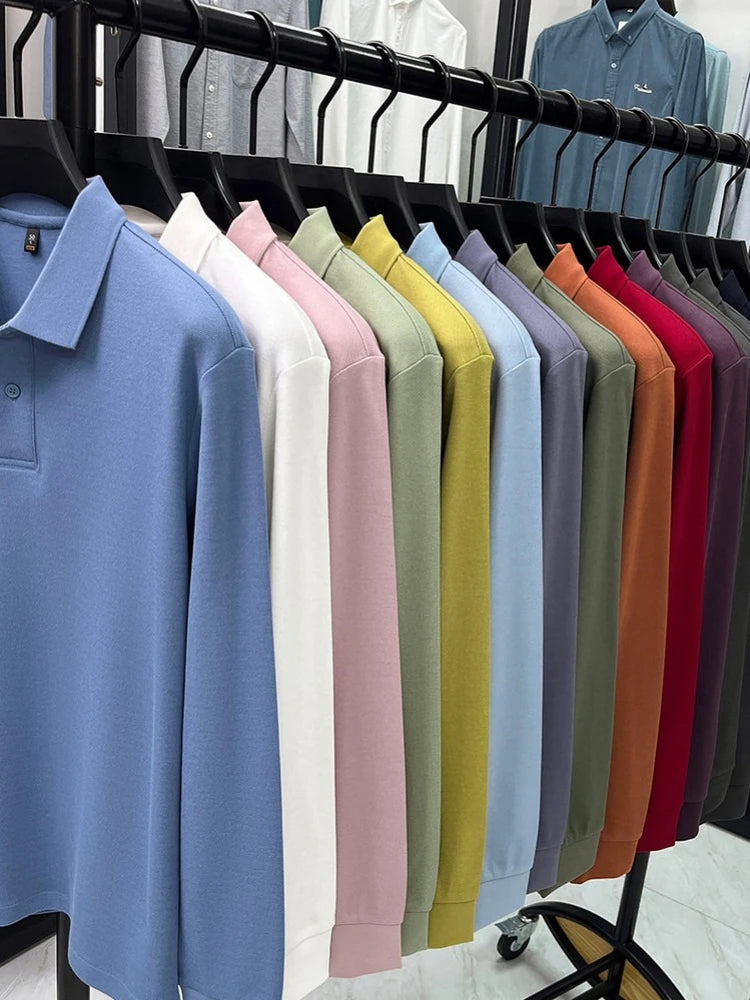 Premium Cotton Polo Shirt - Bright Yellow Green (17 Colors Available) | 260g Mercerized Pima Cotton | Classic Essential Style