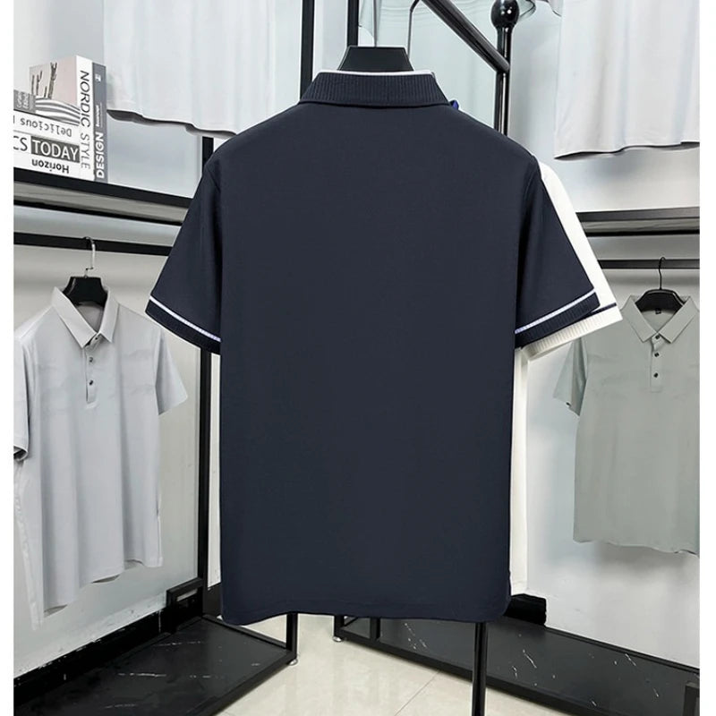 Men's Classic Polo Shirt, 2026 New Summer Collection, Soft Cotton Blend Fabric, Lightweight Comfortable Business Casual Wear
