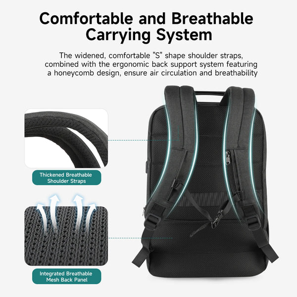 Tigernu Men Expandable Backpack 15.6-19inch Laptop Backpack For Men RFID Anti Theft Bag Travel Bag Schoolbag Cabin Bags Knapsack