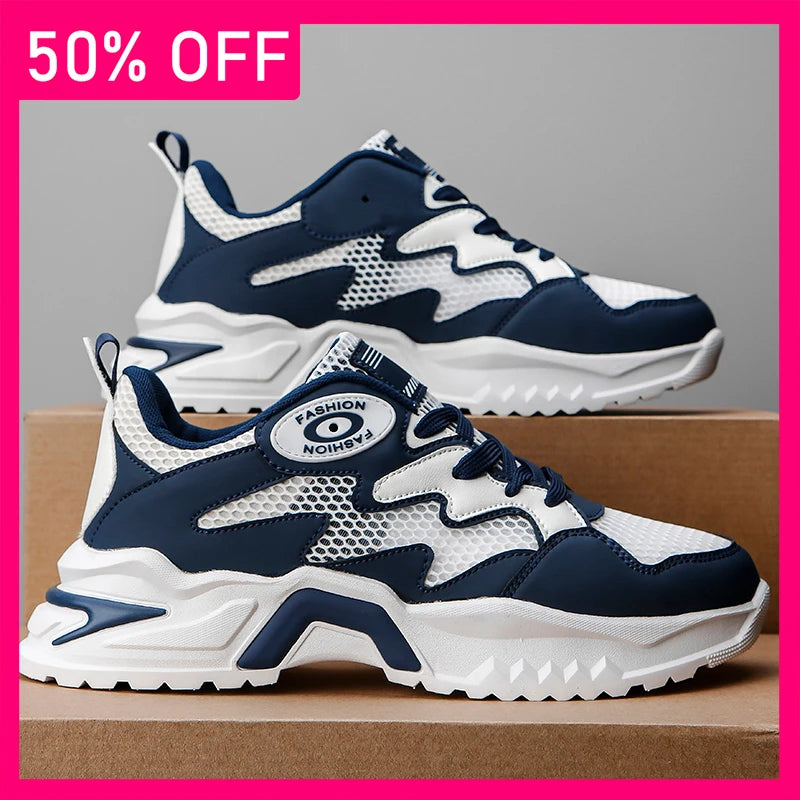 Men Sports Shoes New Mesh Breathable Comfortable Versatile Flat Shoes Summer Outdoor Jogging Casual Fitness Shoes for Men