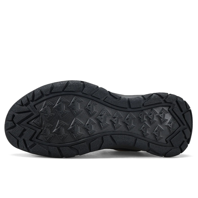 HUMTTO Winter Man Hiking Shoes Leather Breathable Non-slip Casual Sneaker Mens Outdoor Trail Walking Sneakers Men Trekking Shoes