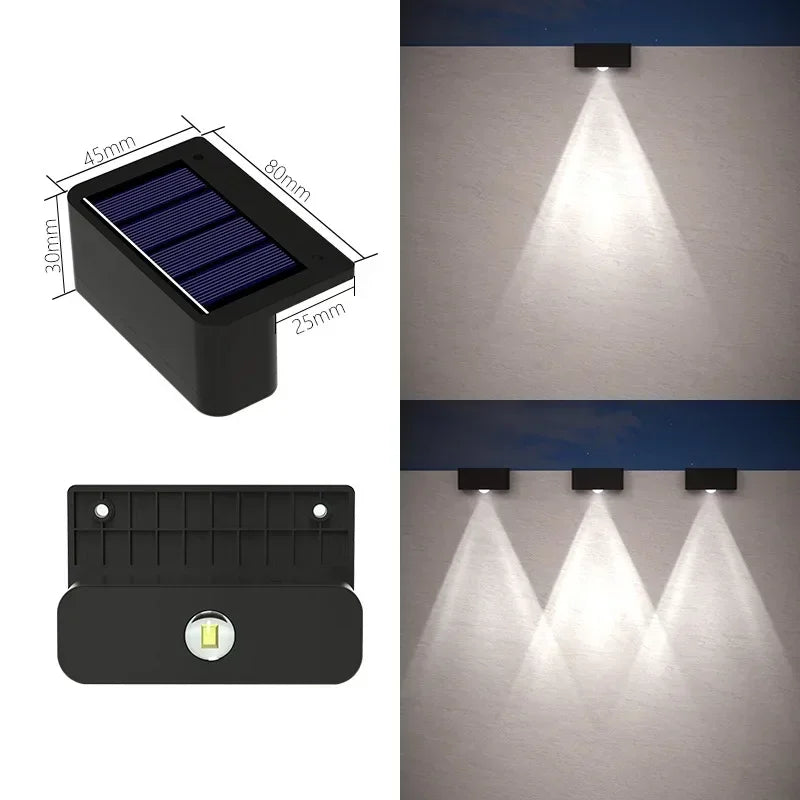1-8 Pcs Solar Wall Lamp Outdoor IP65 Waterproof Porch Light Solar Powered Lights for Garden Yard Balcony Decor Outside Sunlights