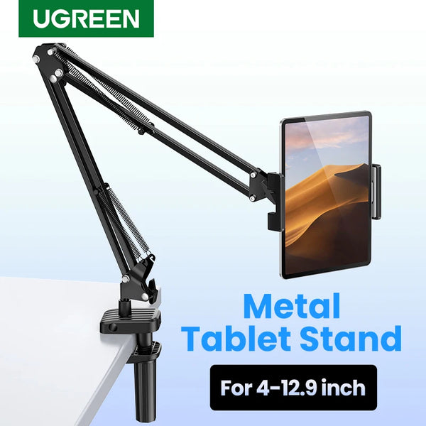 ជើងទ្រទូរសព្ទថេប្លេត UGREEN ដៃវែងធ្វើពីអាលុយមីញ៉ូម អាចលៃតម្រូវបាន សម្រាប់ iPad Pro Mini Air Xiaomi Tablet Support Laptop Stand