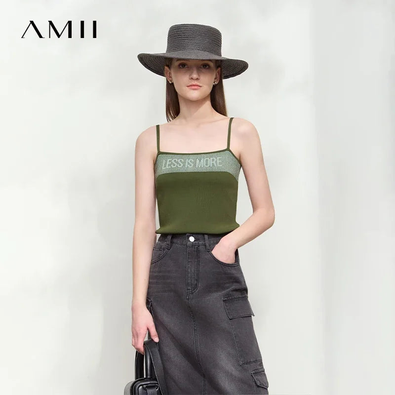 អាវកាក់ប៉ាក់សម្រាប់នារី Amii Minimalist រដូវក្តៅឆ្នាំ ២០២៦ ថ្មី ងាយស្រួលប្រើ អក្សរ Jacquard ស្តើង ខាងក្នុង អាវខ្លីសម្រាប់នារី 12512016