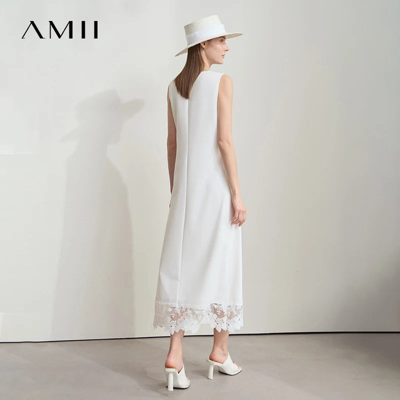 រ៉ូប AMII Minimalist Office Lady Camisole សម្រាប់នារី រដូវក្តៅថ្មី ឆ្នាំ២០២៥ រ៉ូបវែង រលុង ដៃវែង ម៉ូដសម្រាប់នារី 12552041