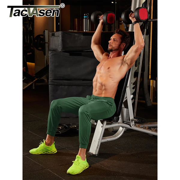 TACVASEN Lightweight Quick Dry Sport Pants Mens Elastic Waist Running Bottoms Breathable Gym Workout Athletic Sweatpants Jogger