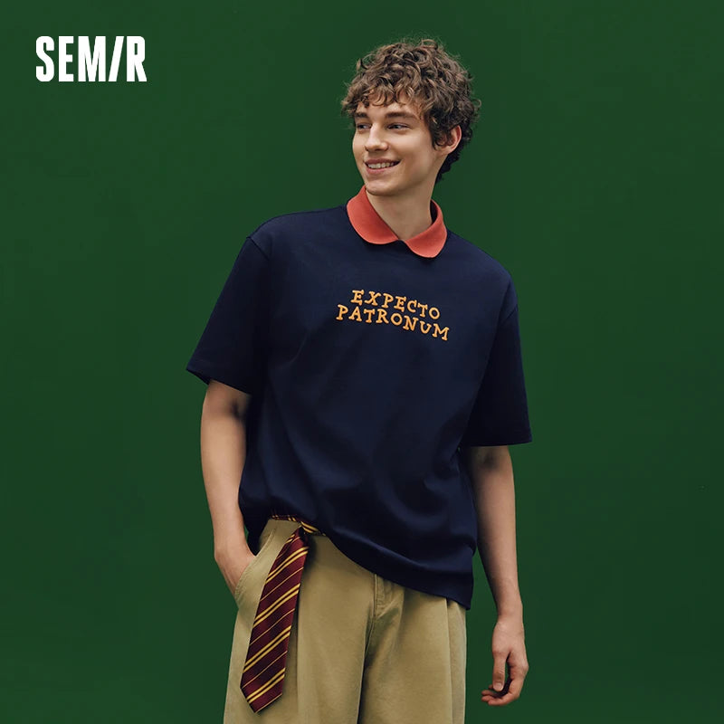 Semir Short Sleeve T-Shirt Men Printed Couple Outfit Pure Cotton Summer Wear 2025 New Style