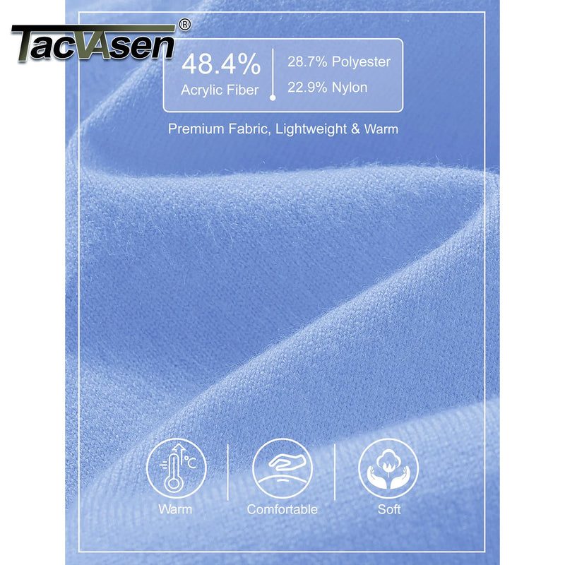 TACVASEN Womens Fashion V-Neck Casual Knitted Pullover Ladies Outdoor Sweatshirts Lightweight Long Sleeve Soft Streetwear Tops