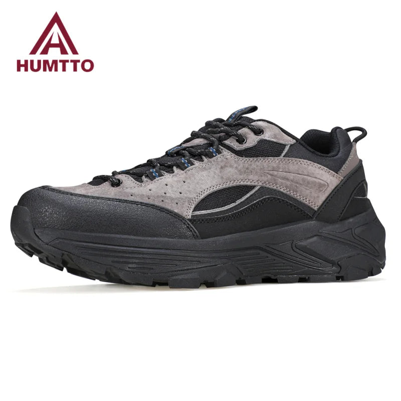 HUMTTO Non-slip Hiking Shoes for Men Breathable Sports Shoe Man Leather Outdoor Sneakers Designers Men's Casual Trekking Boots