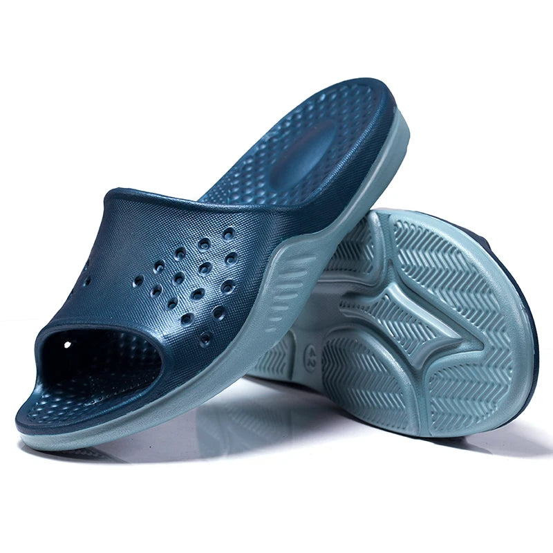 Plus Big Size 49 50 51 52 53 54 Mens Slide Slippers Flat Rubber Sandals Summer Beach Slides Outdoor Indoor Home Shoes