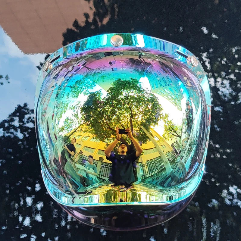 Motorcycle helmet sun shield / 3/4 motorcycle helmet lens bubble sun visor / retro helmet lens windshield / 12 colors optional