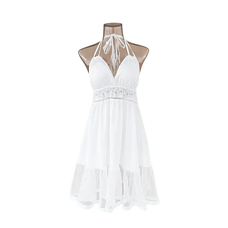 Vestidos Para Mujer New Satin Lace Short Night Dress Woman Thin Sleeveless Sling Sleep Shirts Slim Summer Nightgowns Female