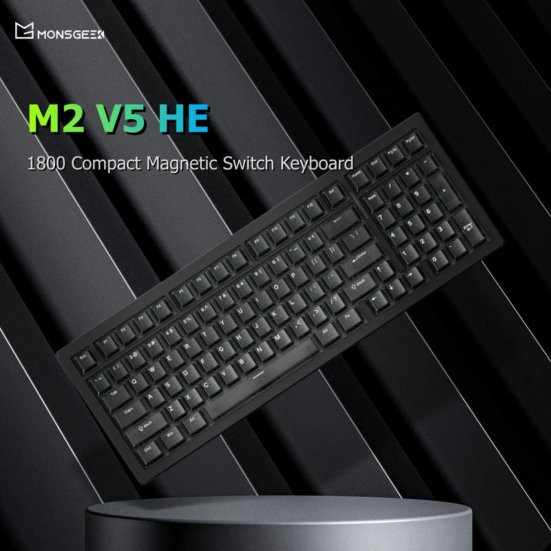 AkkoxMonsGeek M2 V5 HE Magnetic Switch Keyboard 98 Keys ANSI Layout Rapid Trigger 0.005mm 8K Polling Rate Custom Gaming Keyboard