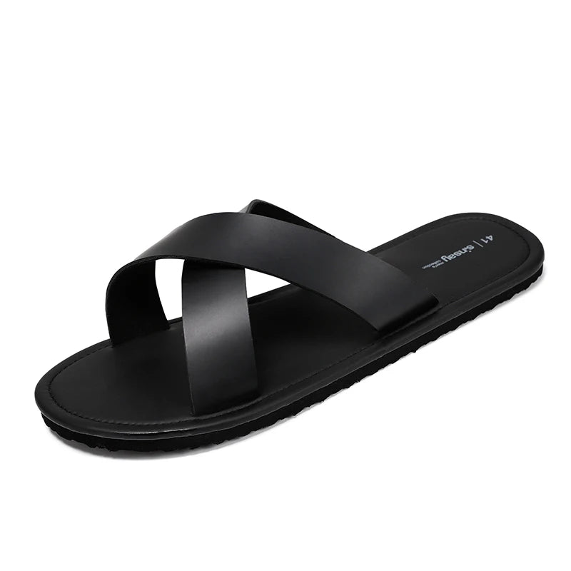 Men's slippers outdoor beach flat Flip-flop slippers summer casual slippers indoor home men's non slip shoes breathable sandals