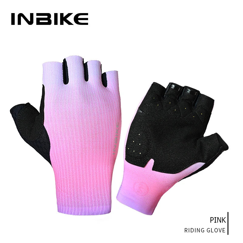 INBIKE Cycling Gloves Half Finger Road Bike Riding Gloves Shock Absorption MTB Professional Biker Gloves For Cycling Accessories