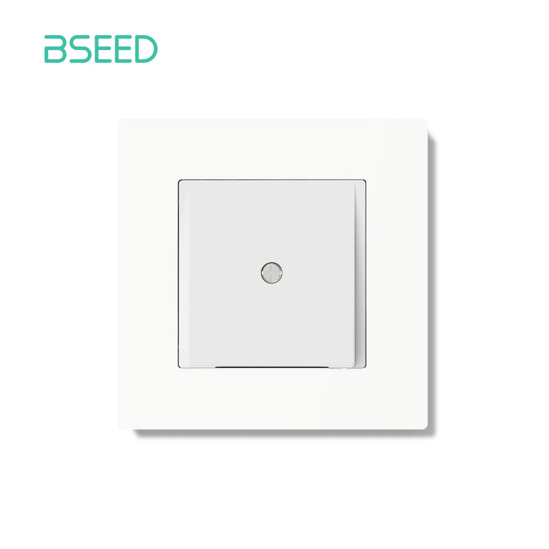 Bseed E Series Outlet Cover with Hole for Cable Exit Pre-Drilled Blank Wall Plate Replacement Faceplate for Switch and Socket